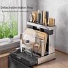Stainless Steel Kitchen Storage Holder Space Saving Table Stand Storage Rack Chopsticks Storage Pot Holder Home Storage