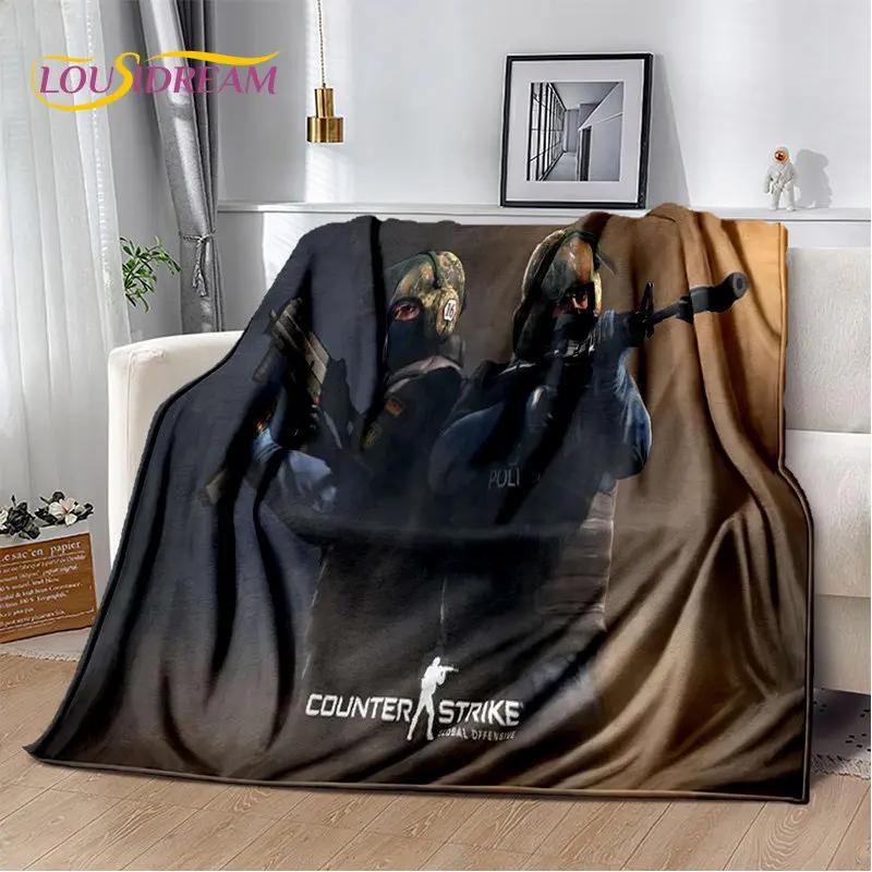 

CS GO,Game Gamer,Counter Strike Soft Plush Blanket,Flannel Blanket Throw Blanket for Living Room Bedroom Bed Sofa Picnic Cover 75x90cm