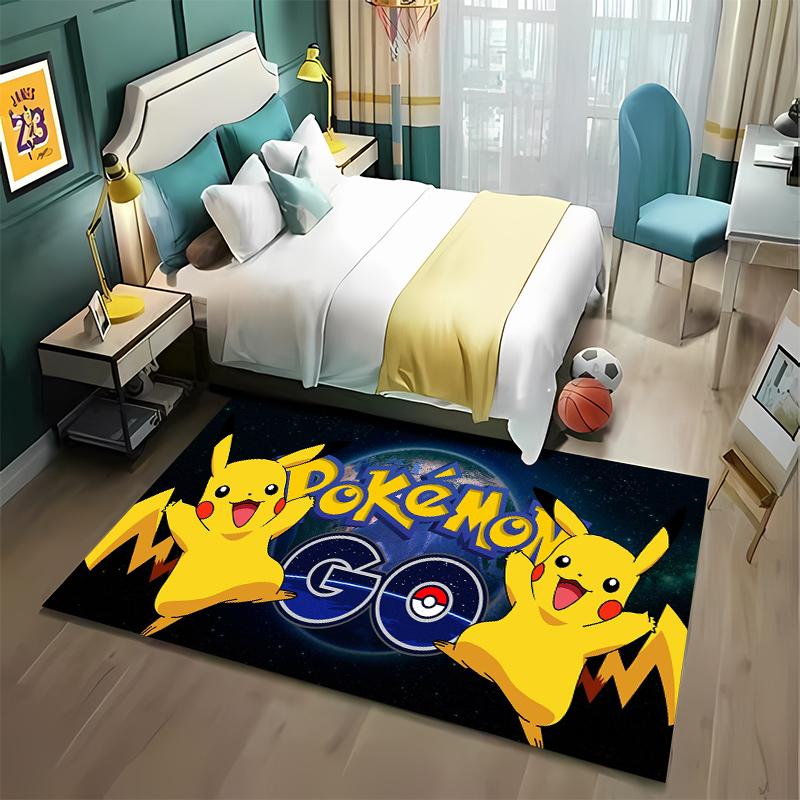 3D Pokemen-Pikachu Carpet Yoga Living Room Decor Children's Crawling Mat Doormat Living Room Rug Gifts for Family Kids Potdemiel