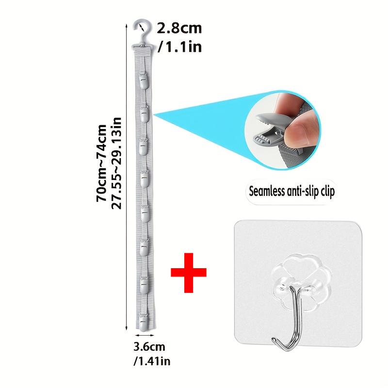 1/2pcs Over the Door Cap Rack Organizer Holds Up to 8 Baseball Hats Hat Storage System Adjustable Closet Hanger with Hooks