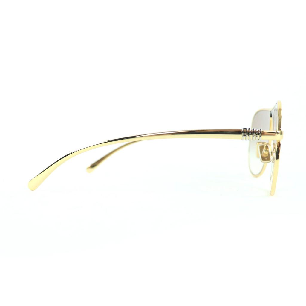 Excellent MIUMIU sunglasses Teardrop eyewear gold Women SMU A56 Used