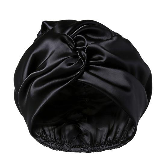 Damen Satin Haarnetz für die Nacht Verstellbar Elastisch Seidenzöpfe Langes Lockiges Haar Wickel Einfarbige Atmungsaktive Haarpflege Nachtmütze