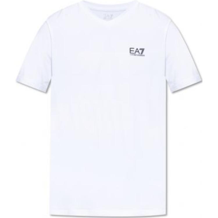 Emporio Armani Logo Short Sleeve V-Neck T-Shirt Men tops White 8NPT27-PJVQZ-1100 XL 8070₽