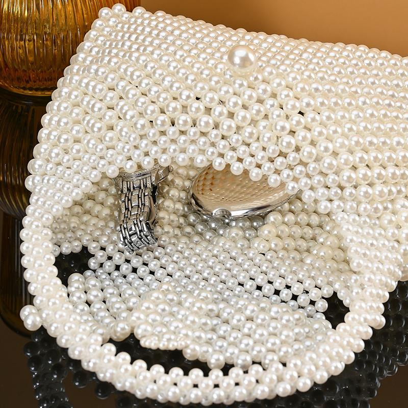 Ladies Luxurious Pearl Evening Dress Bag for Wedding Banquet And Party Elegant Clutch Handbag
