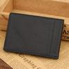 Men's Sophisticated Black Genuine Leather Wallet With Silver Money Clip And Card Holder