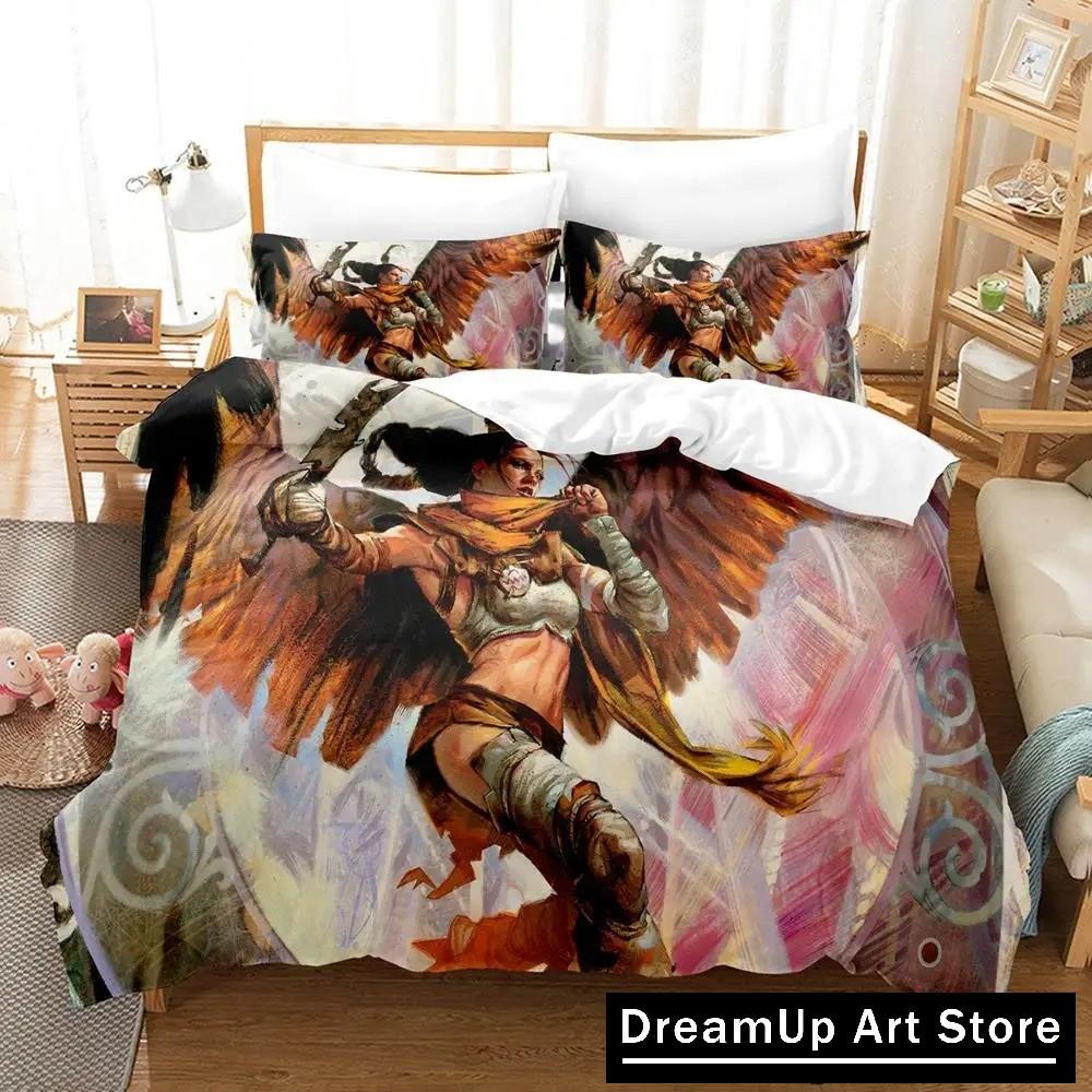 3D M-Magic The Gathering Bedding Set Quilt Cover Bed Cover with Pillowcase Twin Single Queen King Size Boys Adult Home Textile
