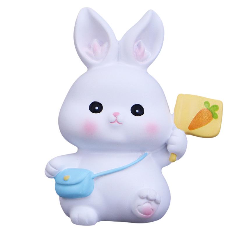 Cute Rabbit Ornament for Car, Desk, or Home Decor