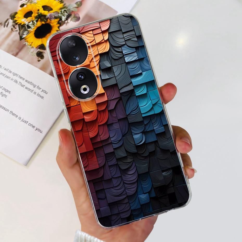 For Honor 90 / 90 Pro / 90 Lite Fashion Dragon Metal Style Pattern Silicone Case For Honor90 90Pro 90lite Soft TPU Phone Cases
