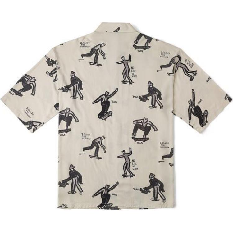 Vans X Asian Artist Collection, модная рубашка-поло с принтом логотипа, топы унисекс, овсянка VN000J2XDGG