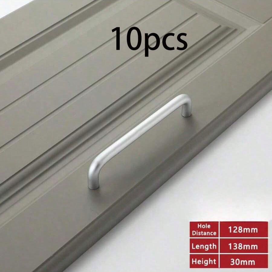10pcs Solid Aluminum Alloy Kitchen Furniture Cabinet Knobs and Handles Funiture Door Pulls Wardrobe Cabinet Knob Drawer Handles