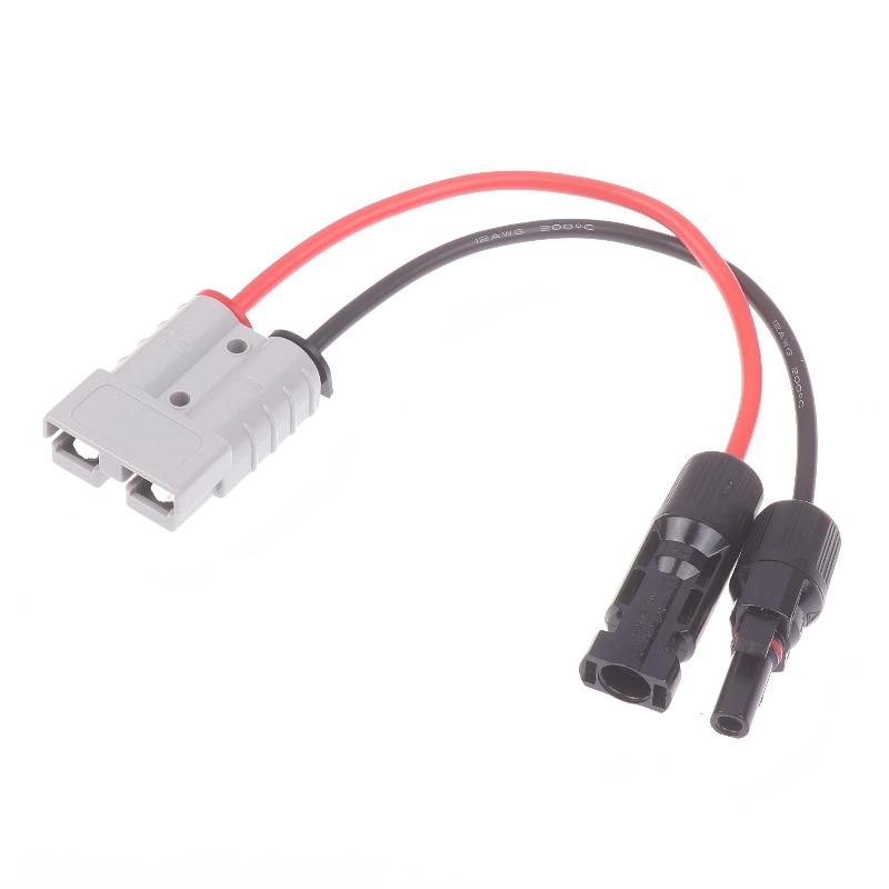 4Mm 12Awg Solar Panel Extension Cable With 50A Connector/Ring Terminal For Rv, Car Battery Charger Solar Panel Connect Adapter