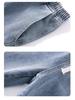 Muxiu Men's Autumn/Winter Loose Straight-Leg Elastic Waist Jeans