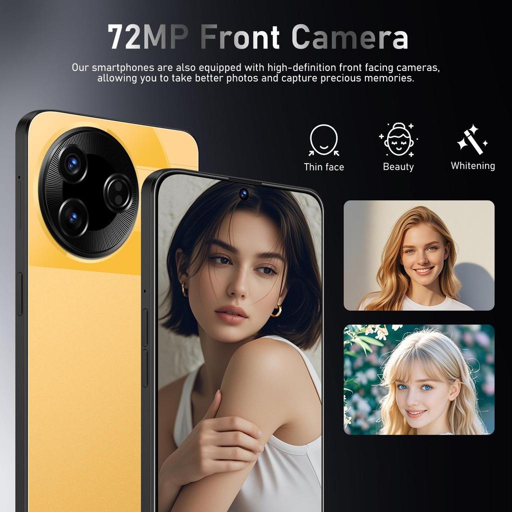 Smartphone F7 Ultra HD, 16GB+1TB, Large Screen, Android, In Stock