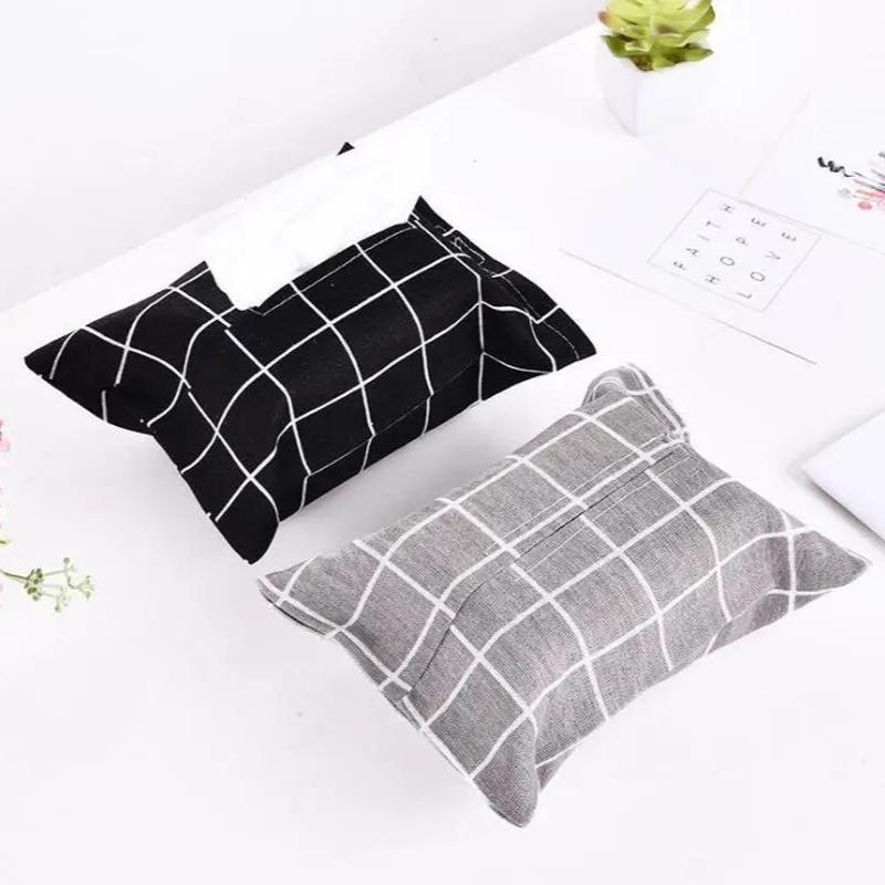 Cute Cartoon Tissue Box Napkin Paper Container Napkin Case Cotton And Linen Home Decoration Paper Towel Home Car