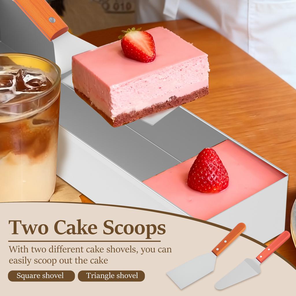 Tiramisu Cake Mold Removable Baking Molds Stainless Steel Tiramisu Cake Baking Tray Non-Stick Mousse Mold for Baking Accessories