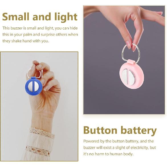 Toyvian 3Pcs Hand Buzzer Shocking Handshake Trick Joke Toys Party Prank Electric Tricky Toy for April Fools Day