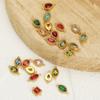 10pcs Stainless Steel Heart Square Zircon Connectors Charms for DIY Necklace Findings Jewelry Earrings Making Bracelets Supplies
