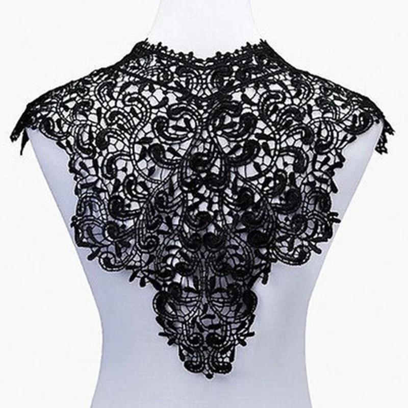 DIY Handmade Wedding Dress Lace Polyester Flower Lace Neckline Fabric  Collar Embellishment  For Sewing Supplies Crafts Applique