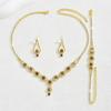 Elegant Bridal Necklace Earrings Bracelet Three Sets New Simple Trend Claw Chain Jewelry Set Women