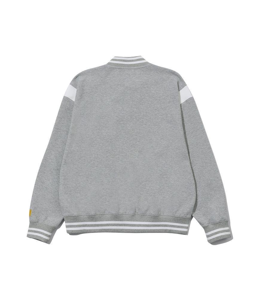Beentrill Newyork Varsity Oversized Jacket (Melange Grey)