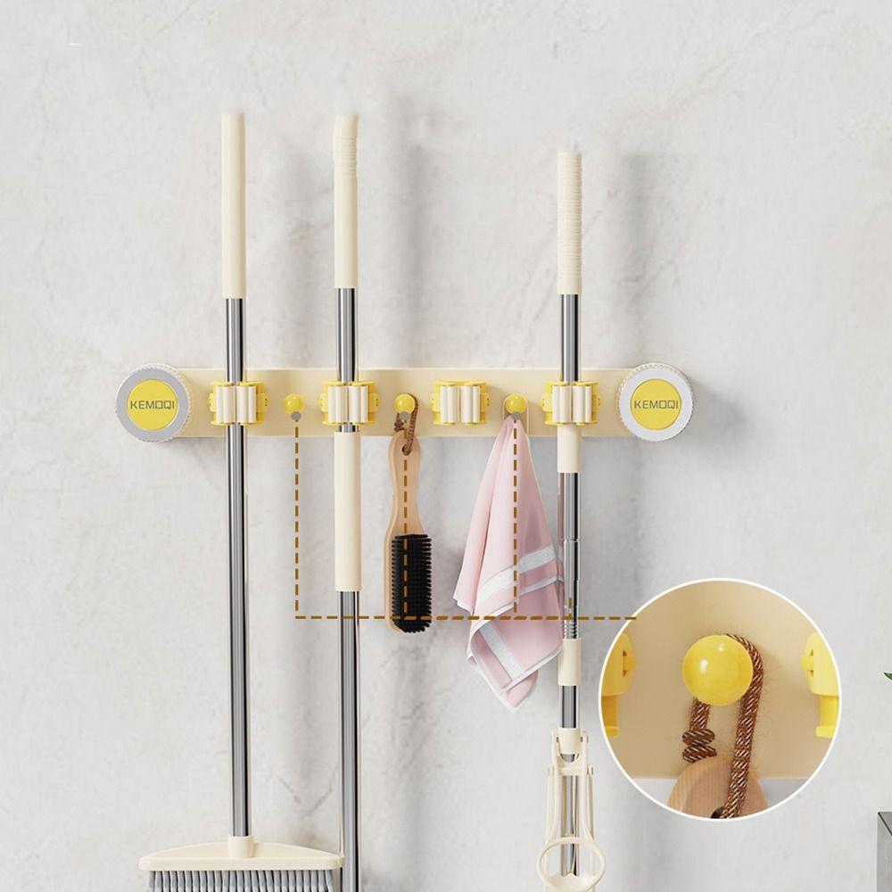 Ohne Bohren Saugnapf Wischmopp Halter Plastik Besen Aufbewahrungsständer Praktischer Besen Aufhänger Badezimmer