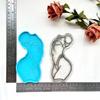 Fat Woman Body Back View Sketch Drawing Coaster Sexy Woman Mirror Silicone Epoxy Coaster Mold Cookie Mould