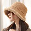 Autumn and Winter Plush Thickened Cold-proof Bucket Hat Women's Bucket Hat Casual Basin Hat