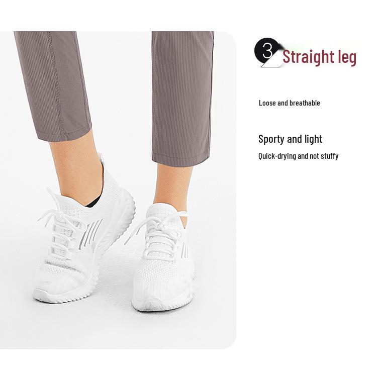 Lulu Damen Leichte Schnelltrocknende Fitnesshose mit Geradem Bein