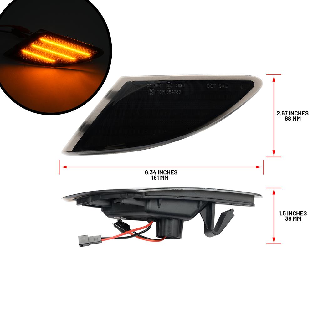 Replace OEM#A2518200121 Front Bumper White LED Fender Repeater Reflector Side Marker Lights For Benz W251 R-Class 2006-2010