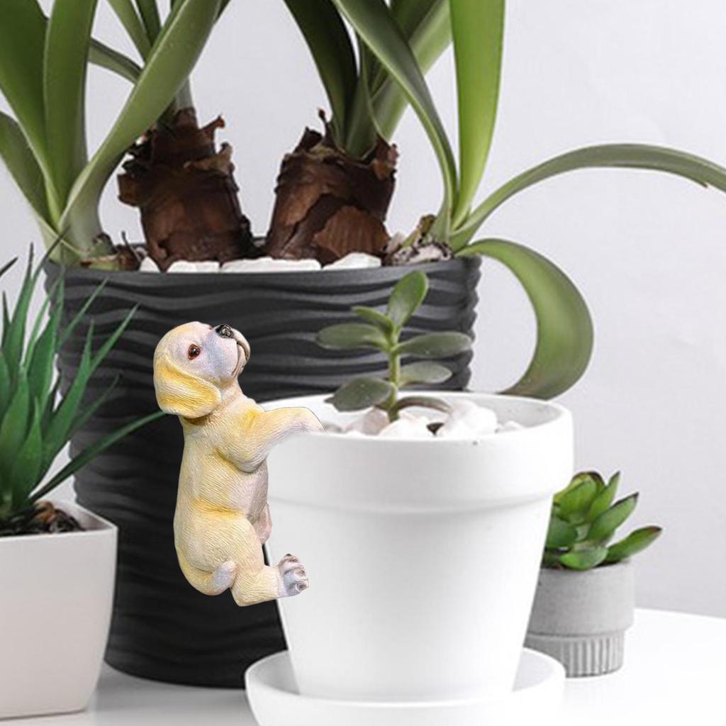 Garden Animal Statue Flower Pot Hugger Figurine for Garden Fish Tank Outside