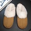 Moda Inverno Leggere Tinta Unita Antiscivolo Resistenti all'Usura Velluto Calde Pantofole Casual Mezzo Supporto Cotone Pantofole 36-43