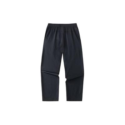 Lifestyle Series Solid Color Mid Waist Straight Leg Nine Point Casual Pants Men Bottoms Black 152428324-1