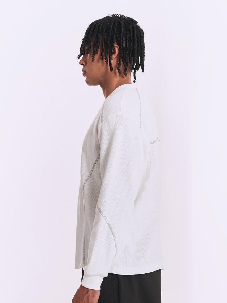 HERVINO Waffle Stitch Long Sleeve [Ivory]