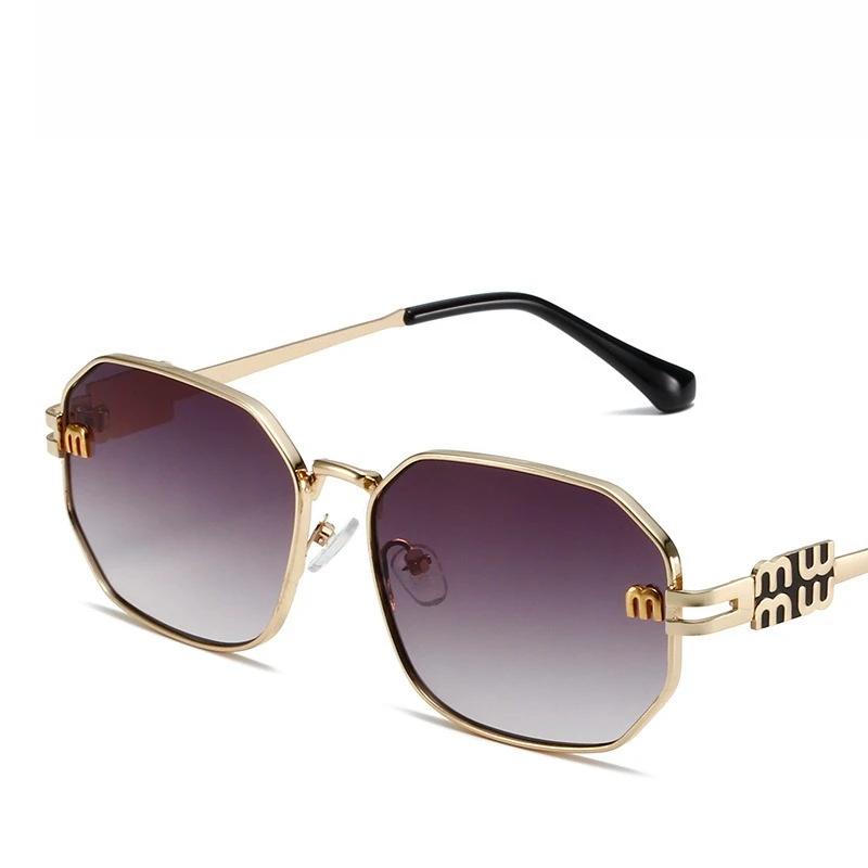 Advanced Polygonal Sunglasses Elegant Metal UV400 Sun Protection Fashion Street Photography Travel Beach Shades Glasses