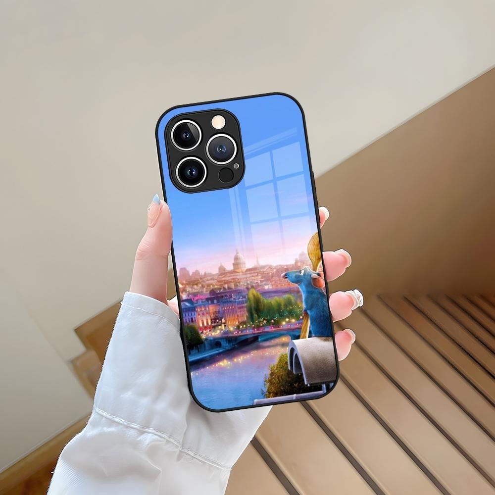 Disney Ratatouille Phone Case Tempered Glass For IPhone 13 17 15 16 14 12 11 Pro Max Plus Mini XR XS SE2020 Coque