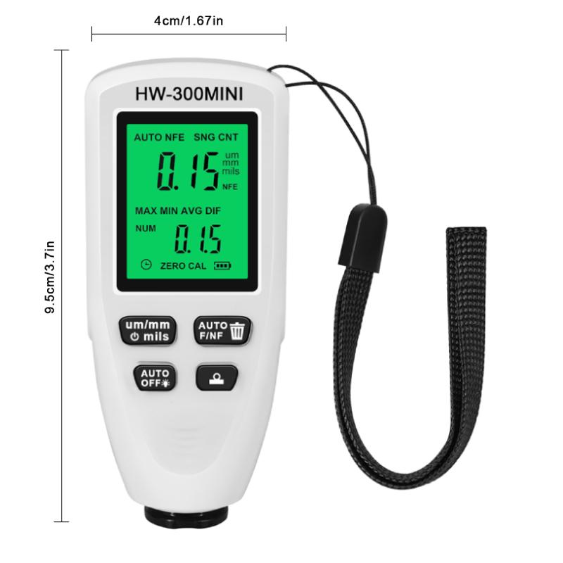 

Измеритель толщины лакокрасочного покрытия автомобиля Тестер толщины гальванического металлического покрытия автомобиля Измеритель 0-2000um Fe & NFe зонд