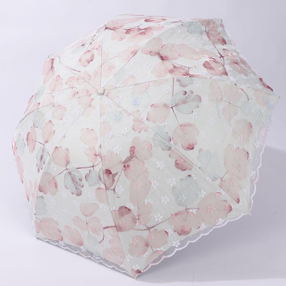 Lace Lace Double Layer Umbrella Vinyl Korean Fresh Sunshine Umbrella Muse Sunshade Summer