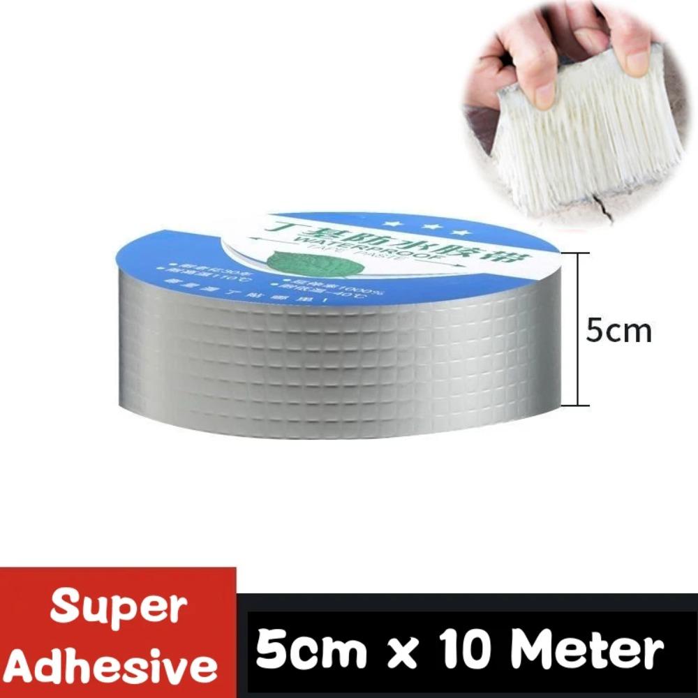 

Водонепроникна стрічка. Стійкість до високих температур. Алюмінієва фольга. Потовщена бутилова стрічка. Стіна. Басейн. Дах. Тріщини. Ремонт повітроводів. Герметична самоклейка стрічка. 5cm*10m