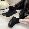 Fashion Women's Snow Boots 2025 Autumn New Thick Sole Heightening Suede Birken Boots Women's Shoes)
