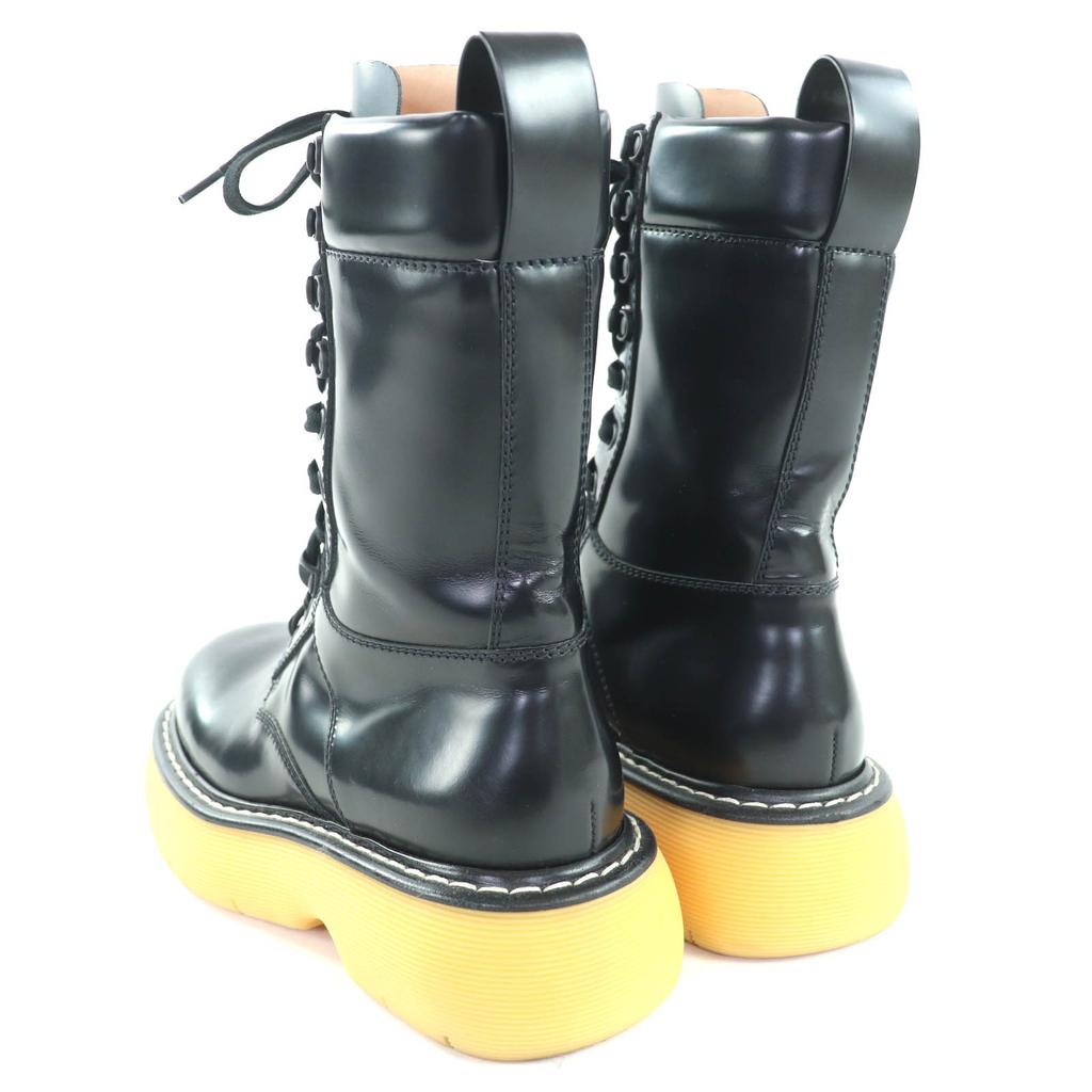 Tolle BOTTEGAVENETA Stiefel schwarzes Leder Damen 37.5 Gebraucht