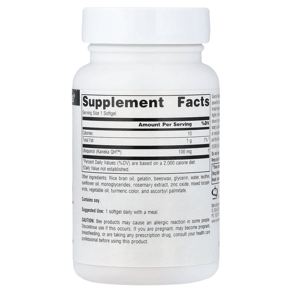 Source Naturals Ubiquinol CoQH 100 mg 30 Capsules