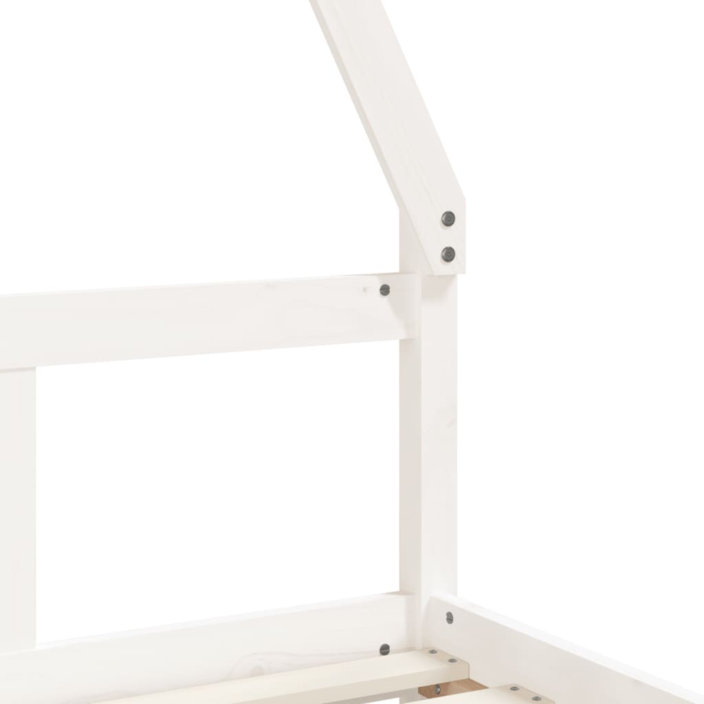 Children S Bed White 80x160 Cm Solid Pine Wood
