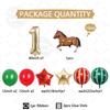 12pc Giant Race Horse Striped Star Balloons with 1-9 Cream Number Balloon for Cowboy Animal Theme Birthday Farm Party Decoration