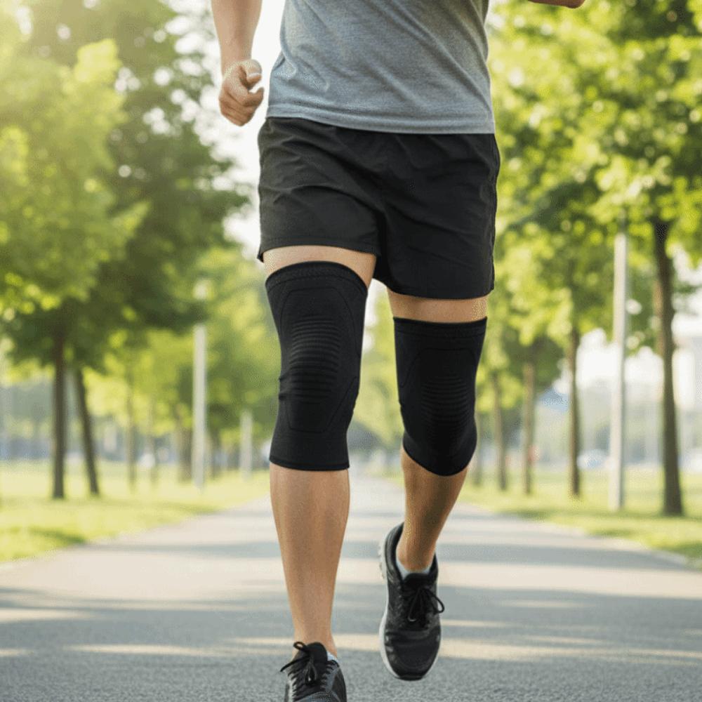 1 Pair Anti-slip Sports Knee Pads Nylon Knee Support Braces Arm Support Sleeves  Running