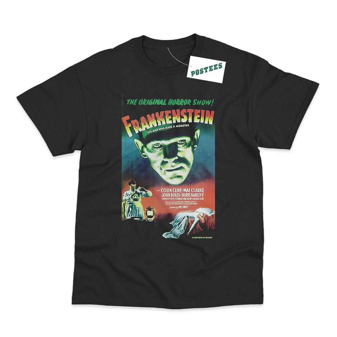 26 Retro Movie Poster Style Frankenstein Direct To Garment Printed T-Shirt Unisex T-Shirt XXL