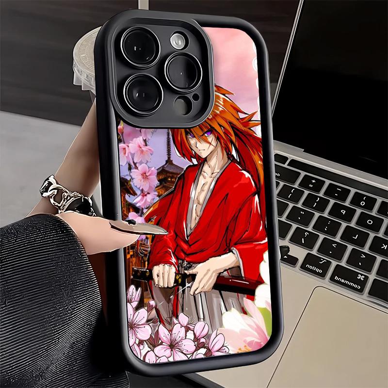 Handyhülle für iPhone 17 Air 16E 15 16 Pro Max Rurouni Kenshin Anime Cover 14 Plus 13 12 Mini Weiche Silikonhülle Fundas