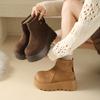 TUINANLE Newest Women Winter Snow Boots Slip on Short Boots Comfort Ankle Boots Faux Fur Lining Plush Boots