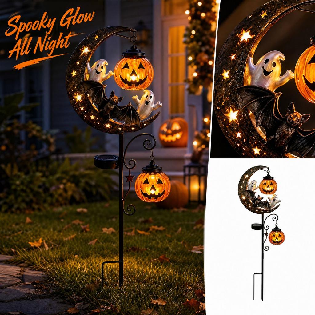Halloween Ground Stake Lights with and Design for Outdoor Garden and Yard