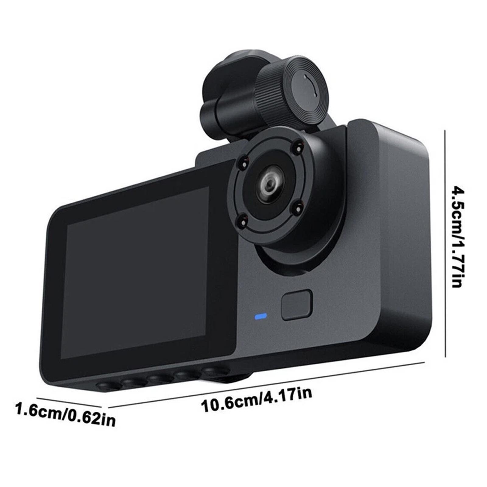 

STONEGO Dashcam 3 Channel Simultaneous Recording, Monitor Front Road, Cabin Interior & Rear Window in HD 1080P, Car DVR 32G чорний