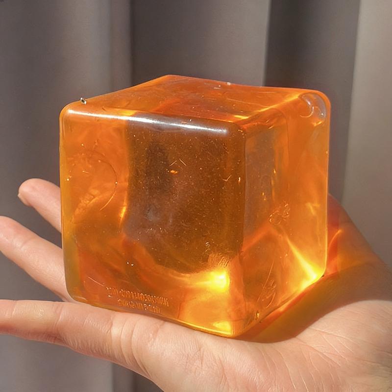 Супербольшой Прозрачный Куб Сжимаемый Шарик-Антистресс Для Снятия Напряжения Медленно Возвращающийся Офисный Домашний Декор Детский Взрослый Веселые Подарки